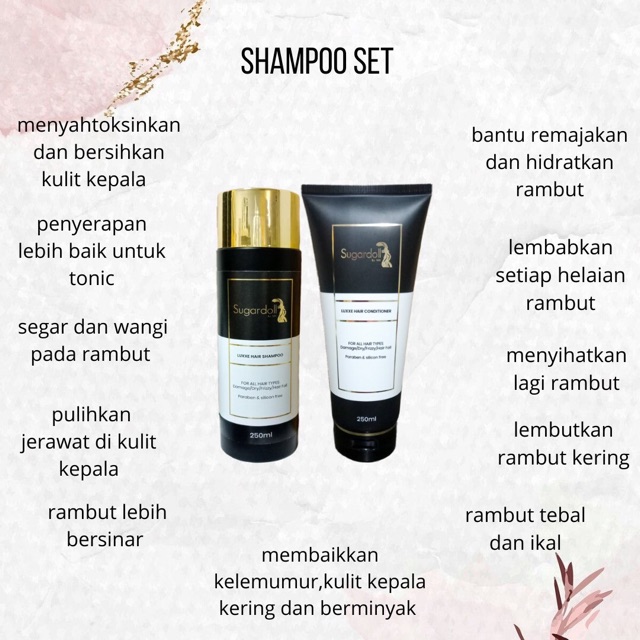 Sugardoll Full Set Vitamin Tonic Shampoo Conditioner Hair