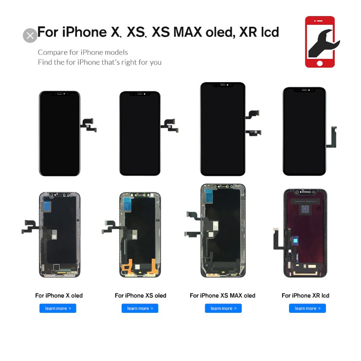 Iphone X Xs Xr Xs Max Lcd Touch Screen Digitizer Free Tools Shopee Malaysia