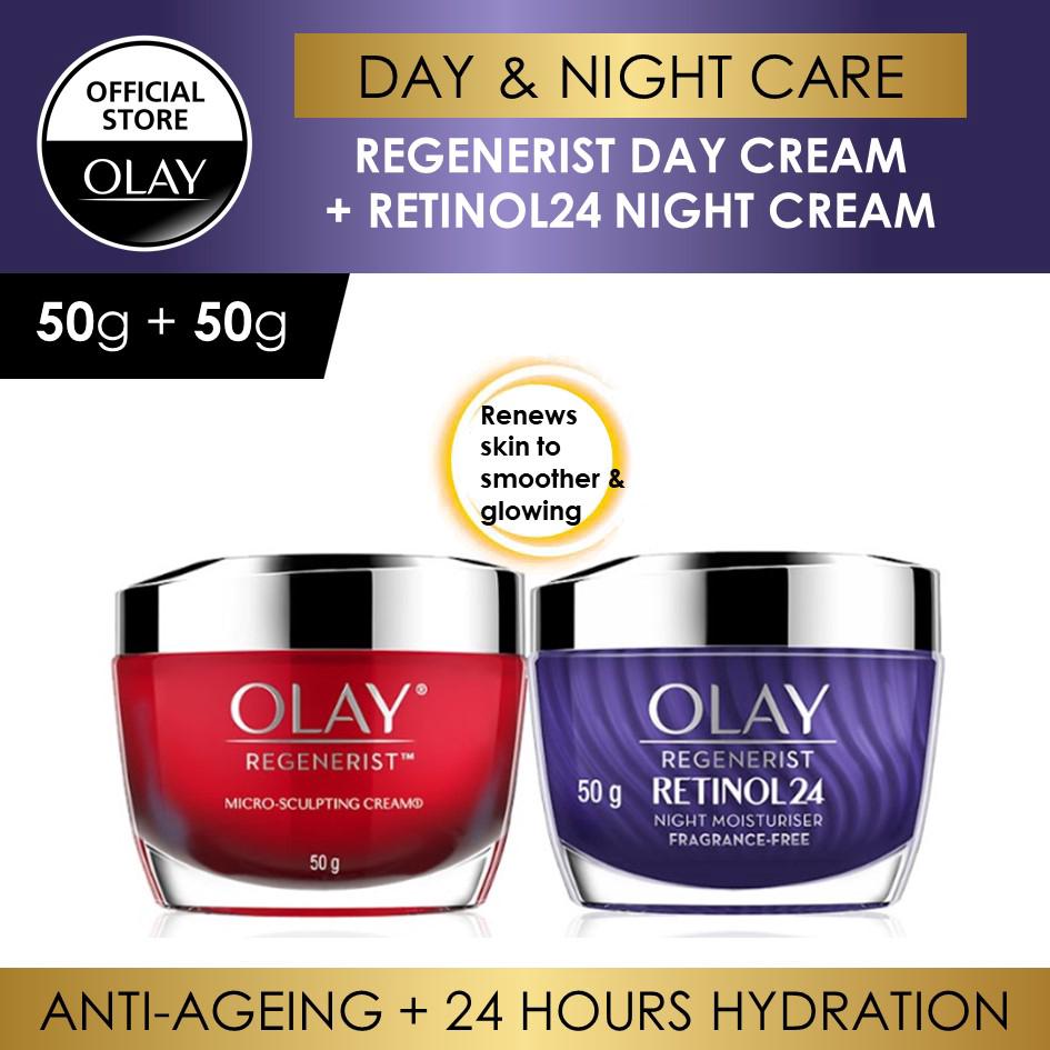 Olay Regenerist Retinol 24 Night Moisturiser 50gm + Micro  