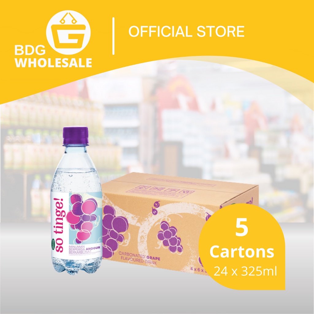 Spritzer So Tinge Carbonated Flavour Drink - Grape 24 x 325ml | Shopee ...