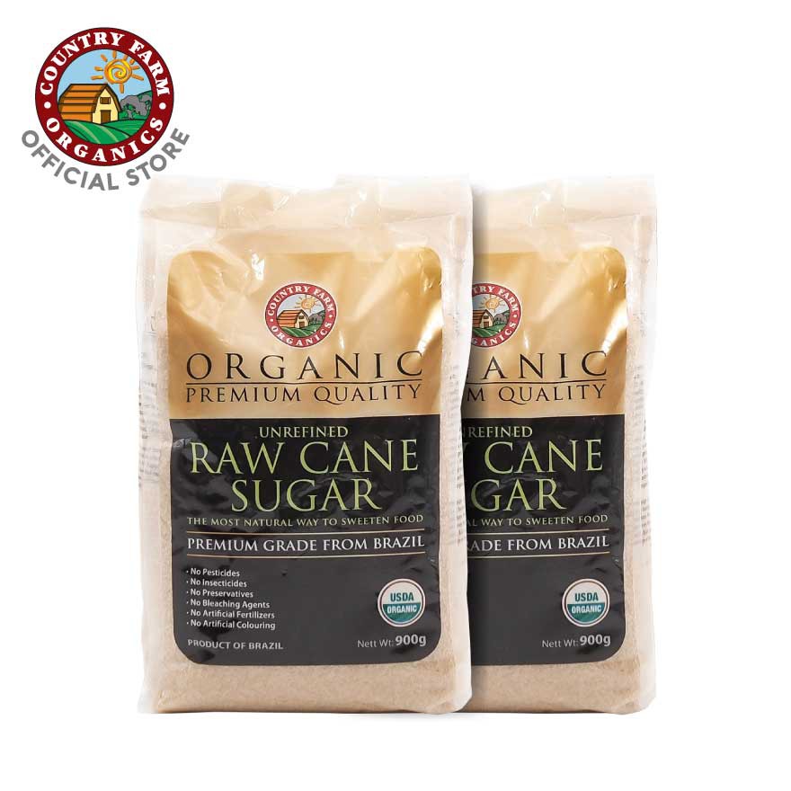 Country Farm Organics - Organic Raw Cane Sugar (900g) [Twin Pack ...