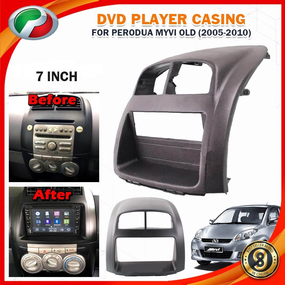 Myvi Icon Myvi Accessories Myvi Player Casing Perodua Myvi 2005 2010 Double Din 7 Car Audio Dvd Radio Player Casing Shopee Malaysia