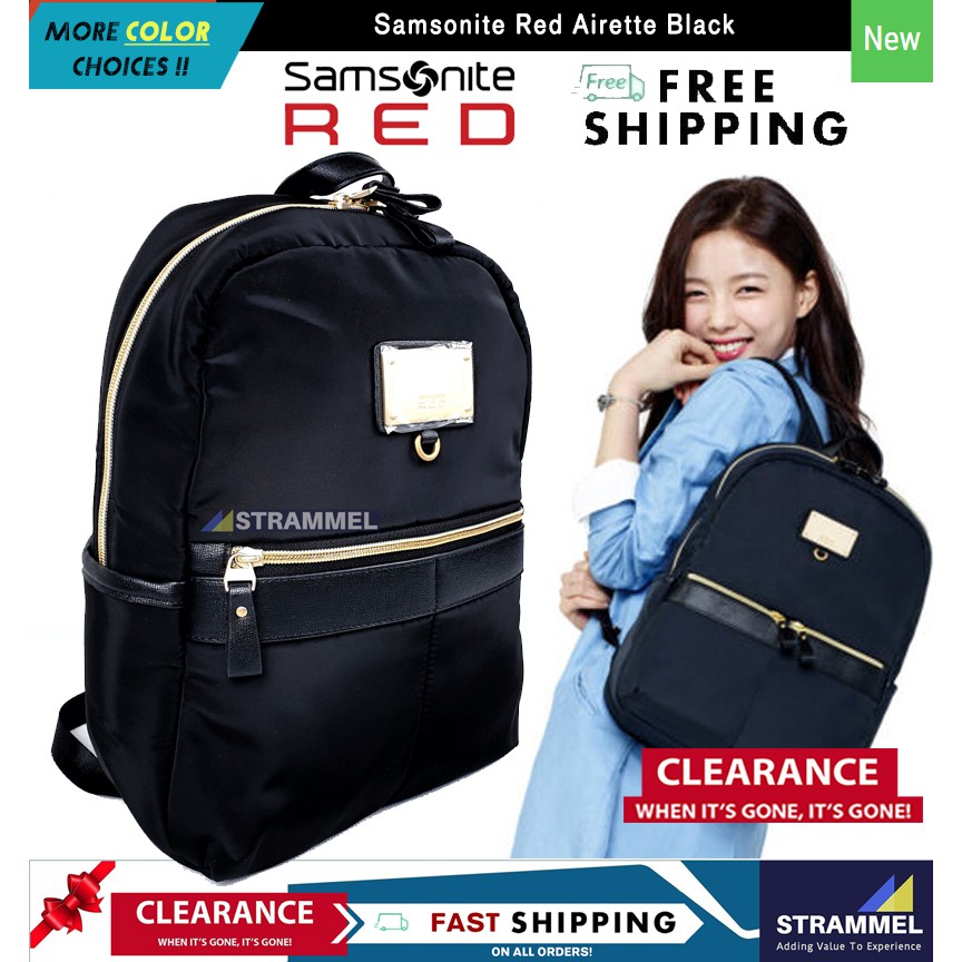 samsonite red airette backpack