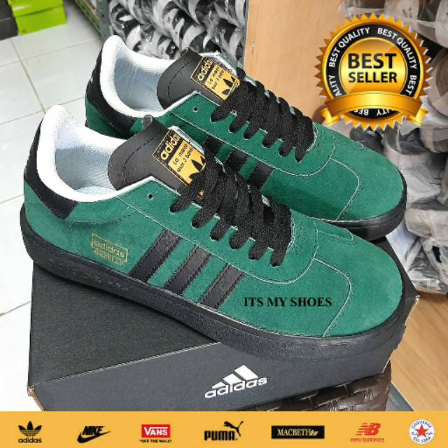 adidas gazelle green and black