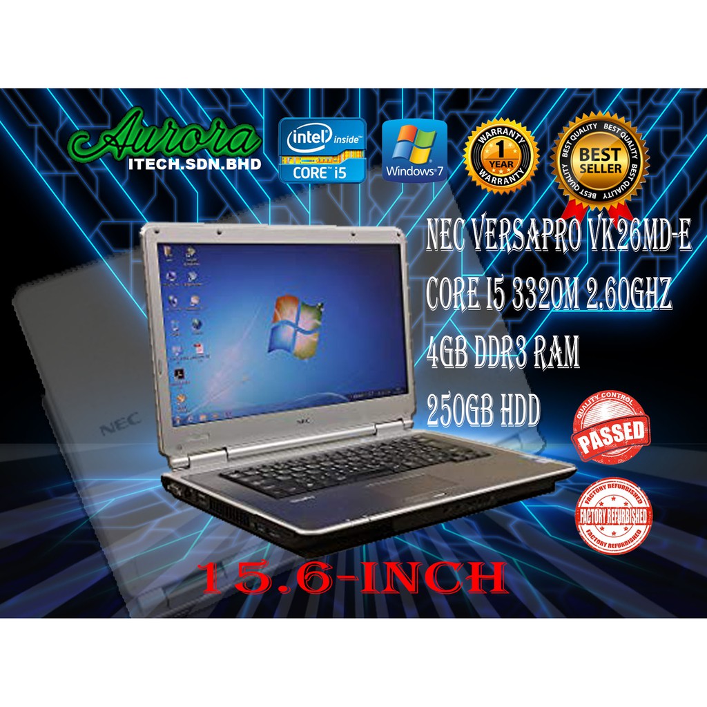 Refurbished Nec Versapro Vk26md E Intel Core I5 33m 2 60ghz Shopee Malaysia