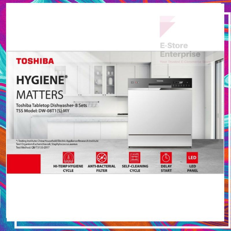 Toshiba Dishwasher DW08T1(S)MY Shopee Malaysia