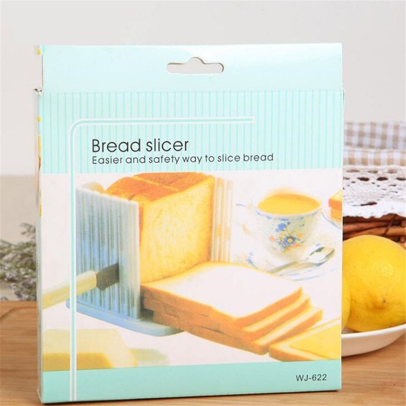 Bread Slicer Loaf Cutter Rack Slicing Plastic 吐司切割分片器 (GREEN)