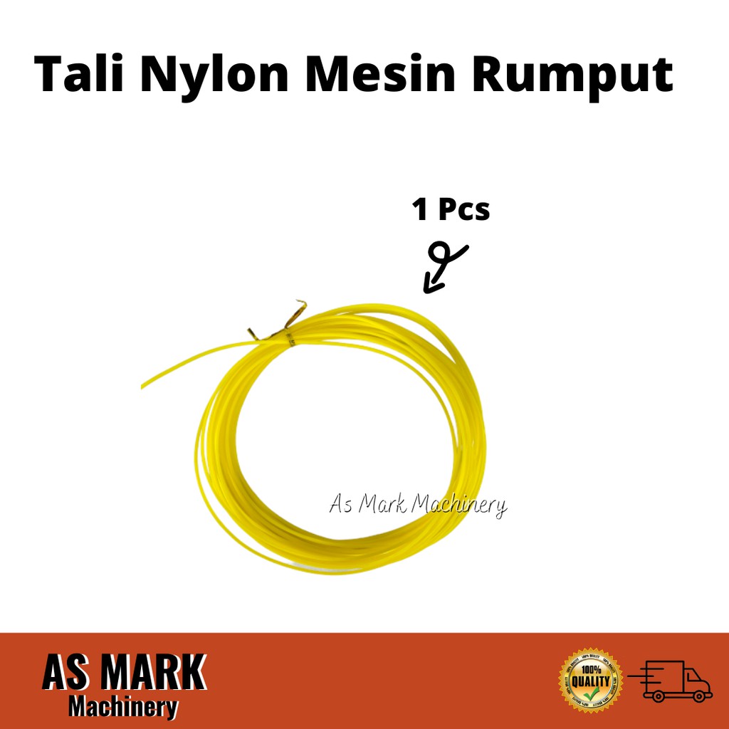 15YD+- 1pc Tali Mesin Rumput Nylon Trimmer Square 4segi Tali Potong Rumput