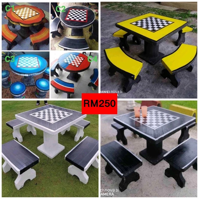 Buy Byar Masa Hntar Set Meja Batu Lukis Seetracker Malaysia