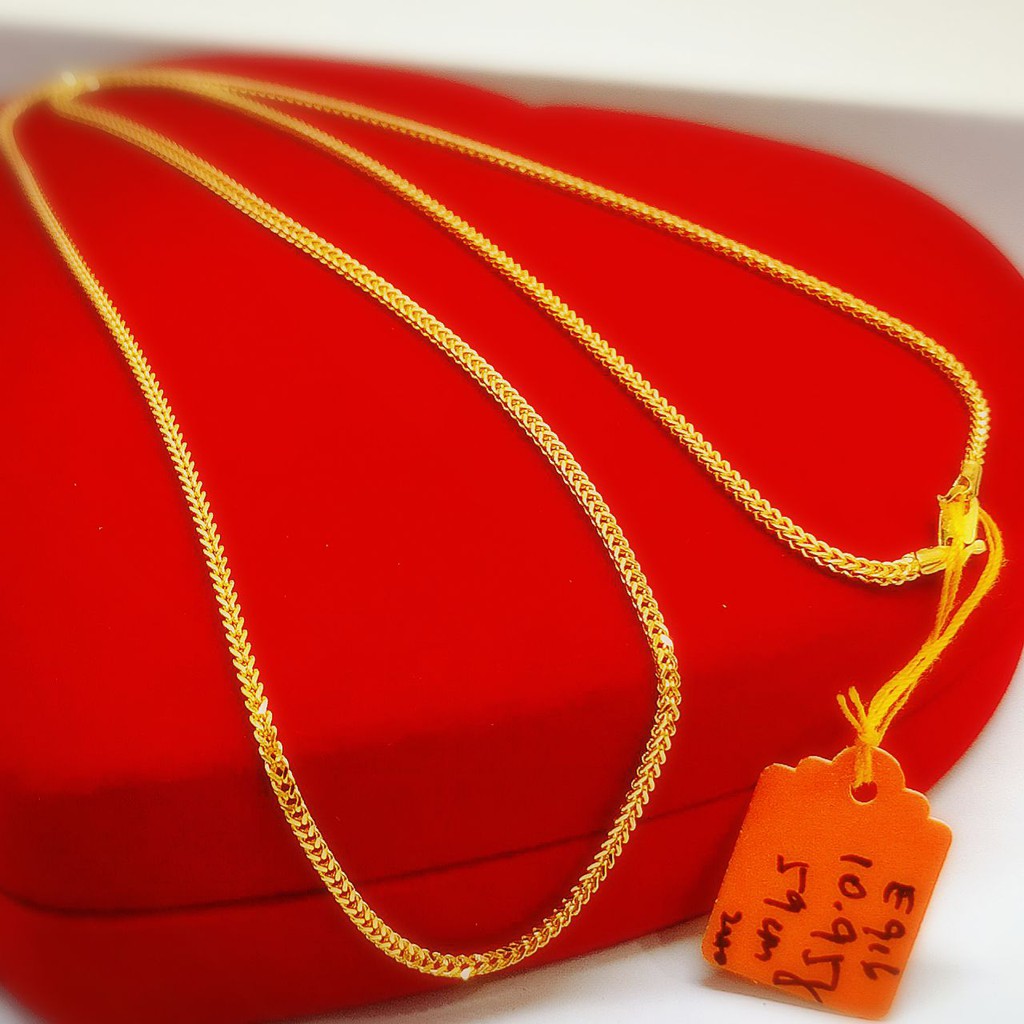 Laela Rantai Leher Tulang Belut Padu Emas Tulen 916 Gold