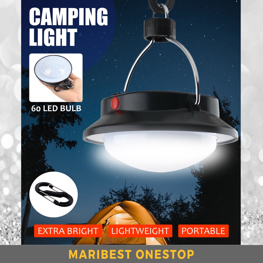 ULTRA BRIGHT CAMPING LANTERN 60 LED Portable Camping Light Battery Adjustable Brightness Fishing Light Lampu Khemah 帐篷灯