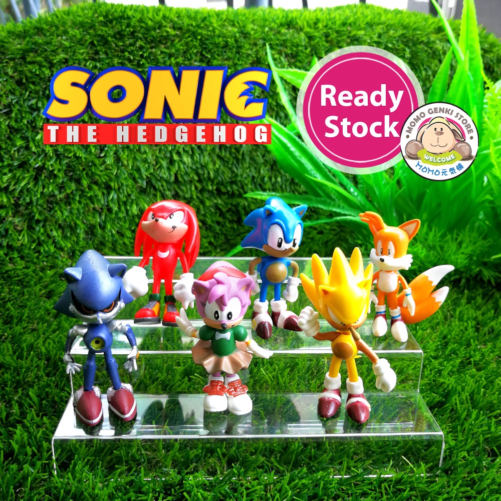 Sonic The Hedgehog Tails Knuckles Amy Ray Metal Sonic Figures Cake ...