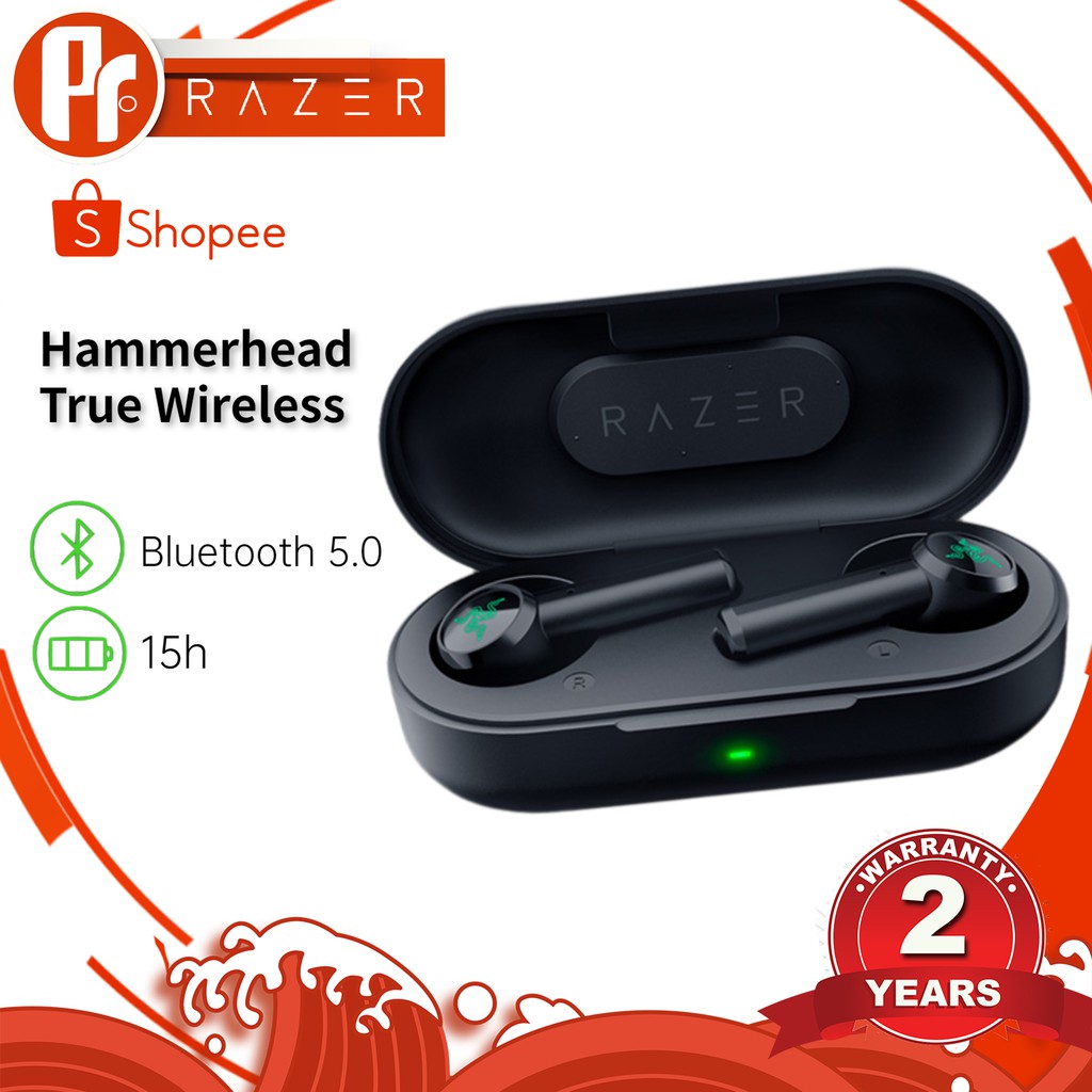 100 Original Razer Hammerhead True Wireless Pro Professional Active Noise Reduction Bluetooth Gaming In Ear Music Headset Shopee Malaysia