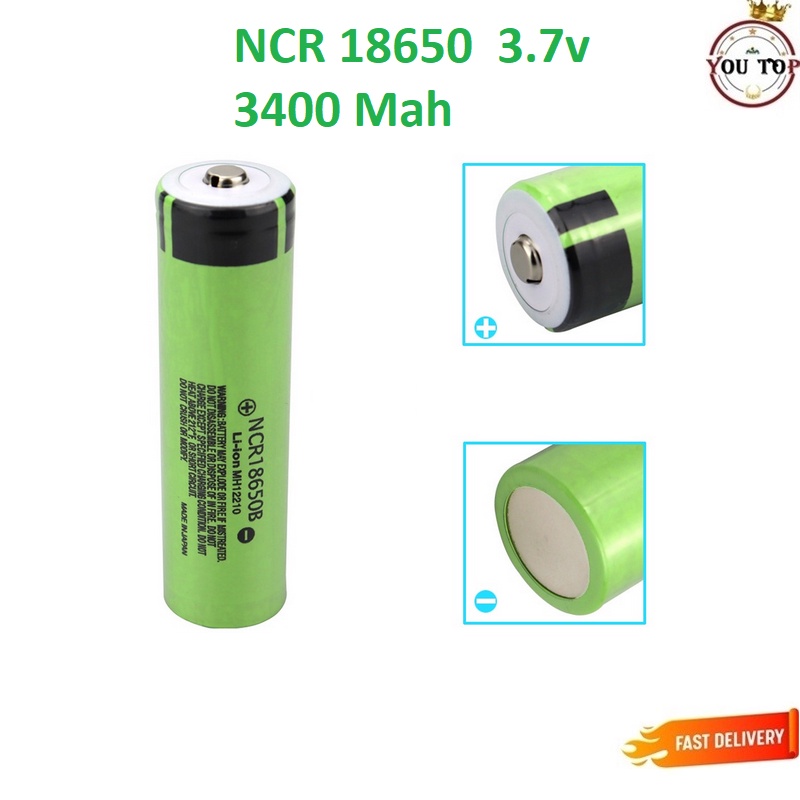 Panasonic NCR18650B 3200mAh -3400Mha 3.7V Top Button 18650 Rechargeable ...