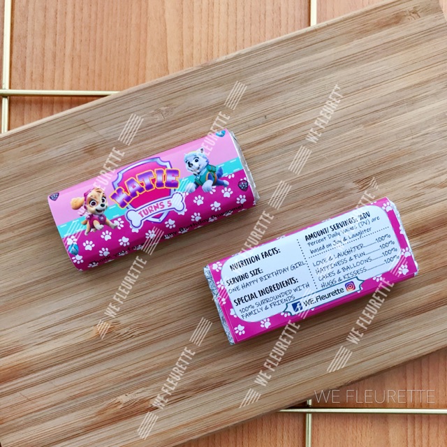 Efternavn Moralsk gys Paw Patrol (Girl) 2 Finger Kit Kat Wrapper Label | Shopee Malaysia