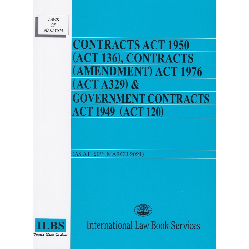 Contracts Act 1950 Act 136 Government Contracts Act 1949 Act 120 As At 20th March 2021 Shopee Malaysia