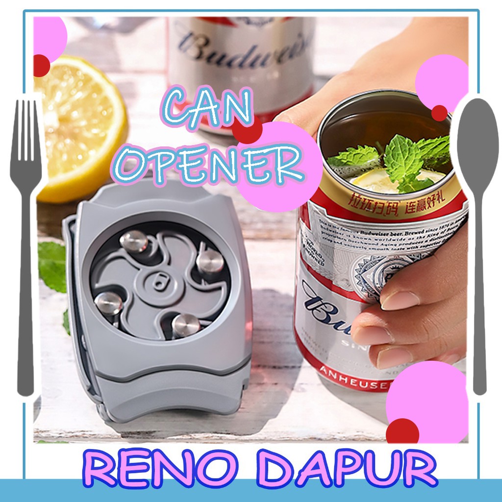 RENODAPUR UNIVERSAL TOPLESS CAN OPENER CANNED BEVERAGE BOTTLE OPENER THE EASIEST CAN OPENER