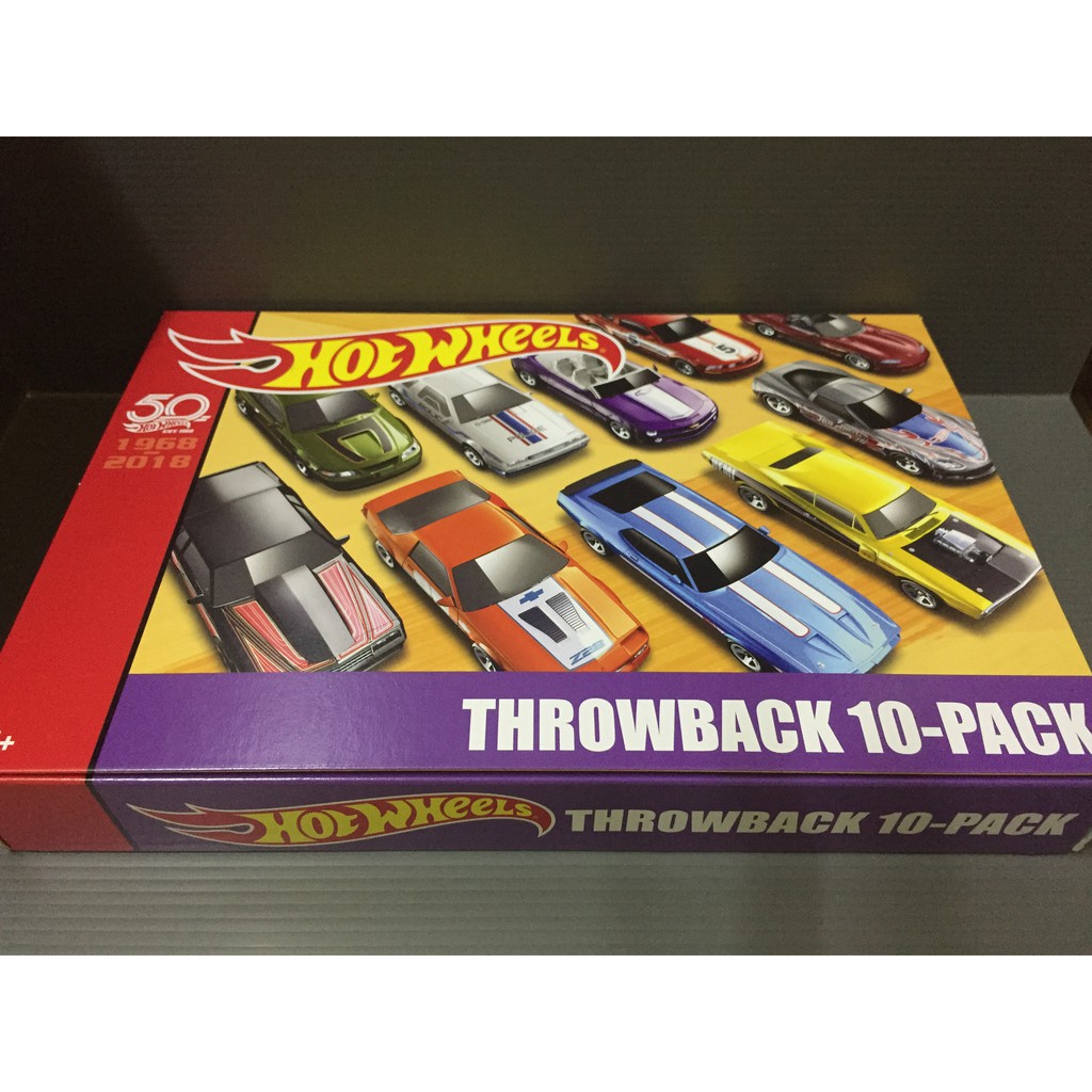 hot wheels 50th anniversary throwback 10pk