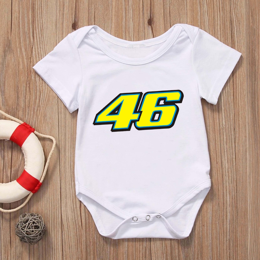 MotoGP Rossi 46 inspirado Babygrow babero Set Sombrero Rosa Body Bebé Ducha Regalo