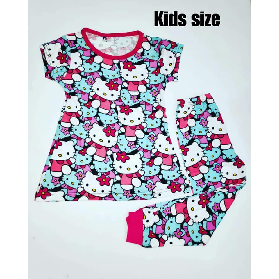 Pyjamas kids HELLO  KITTY  baju  tidur  kanak kanak Shopee 