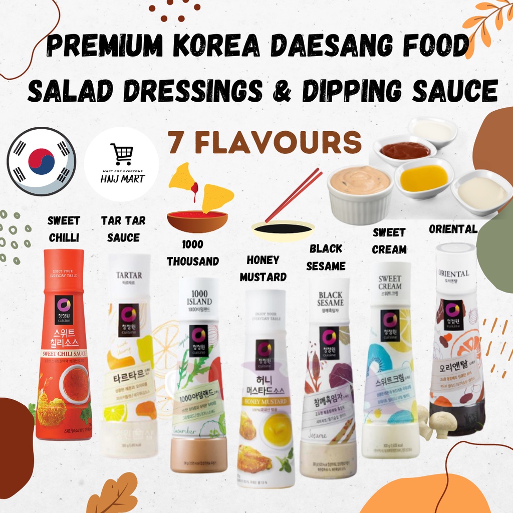 Premium Korea Daesang Food Salad Dressings & Dipping Sauce 7 Flavours