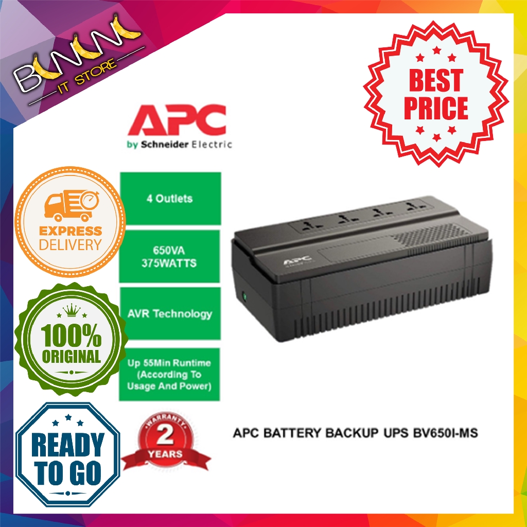 APC BV650I-MS 650VA 230V EASY UPS BACKUP BATTERY UNIVERSAL ...