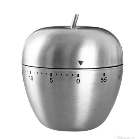 Apple/Egg Kitchen Timer Stainless Steel Metal Mechanica 60 Min Countdown Alarm Cooking Timer for Kitchen Cooking Baking