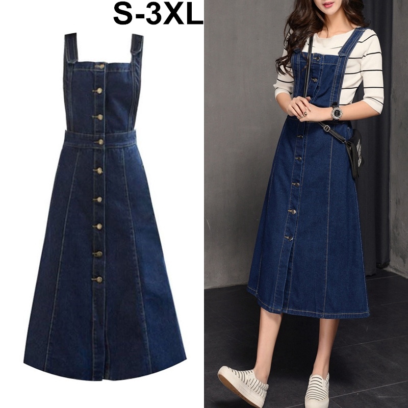 jean bib dress