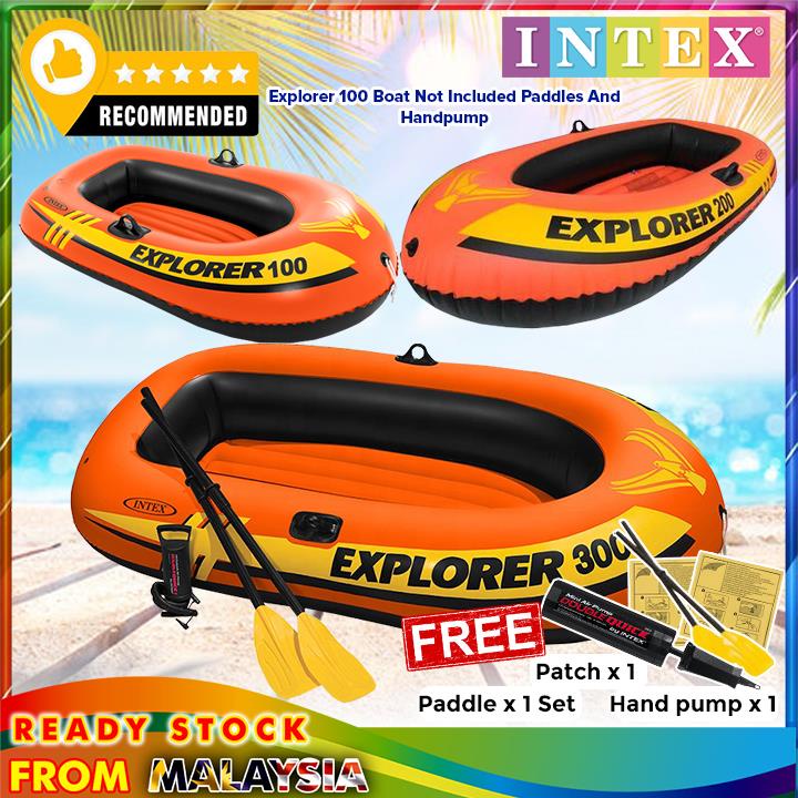 INTEX 58331/58332/58329/58354 Explorer Inflatable Kayak Canoe River Water Rafting Float Boat Bot Mancing Angin Sungai