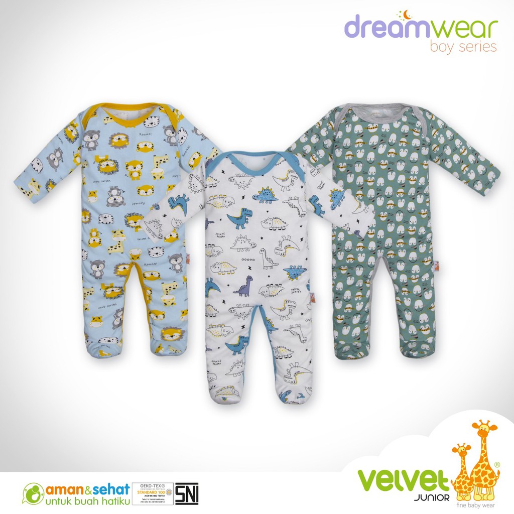 velvet junior sleepsuit