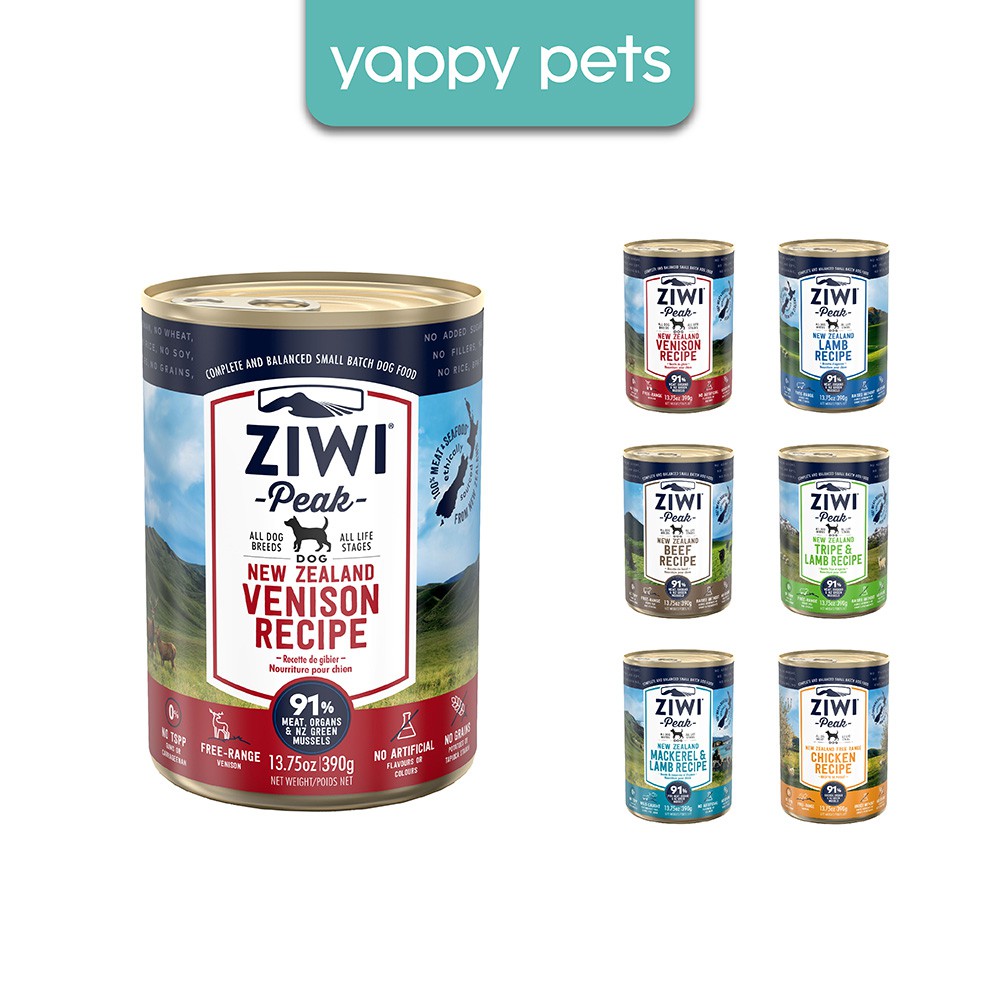 Ziwi Peak Wet Dog Food 390g Single Protein, Complete Diet, Meal