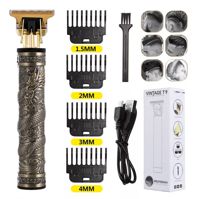 Man Hair Clipper Hairdresser Vintage T9 Hair Trimmer Profesional Shaver