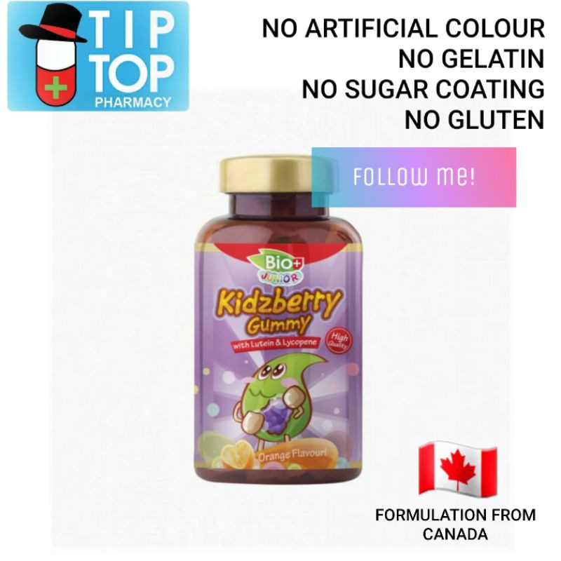 Bio+ Junior Gummies Kidzberry Lutein & Lycopene Natural Orange Flavour