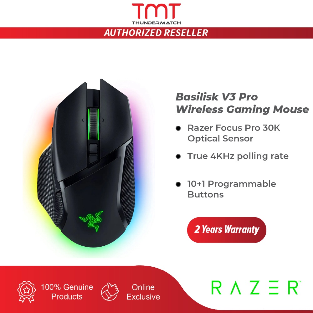Razer Basilisk V3 Pro / Basilisk V3 Wireless Wired Gaming Mouse with RGB Lighting Basilisk V2