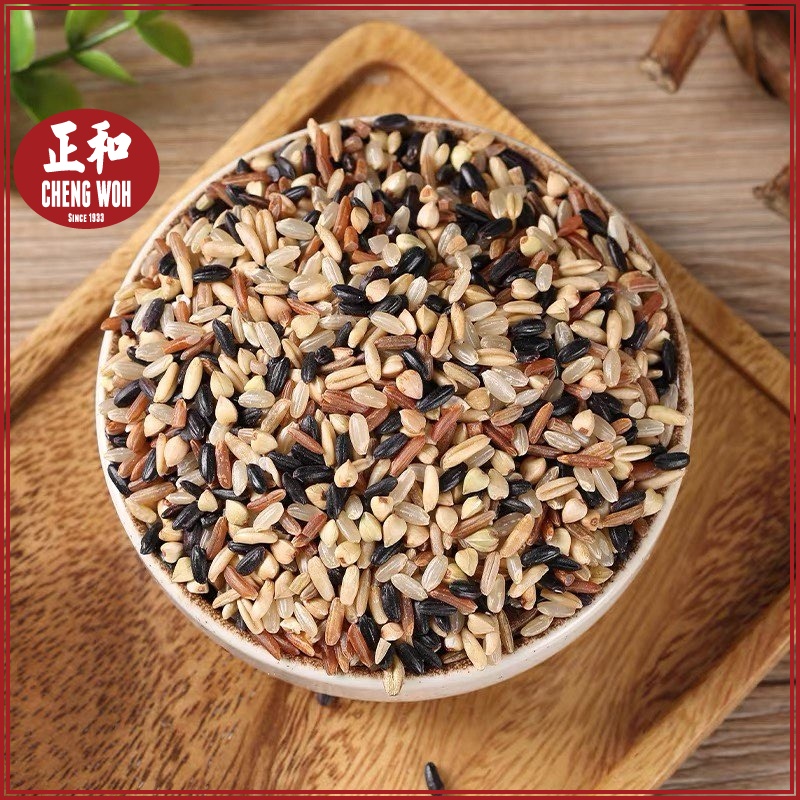 五色糙米 1kg Five Colour Combination Rice 1kg 黑米红米糙米燕麦荞麦 Black Rice Red Rice Brown Rice Oat Wheat