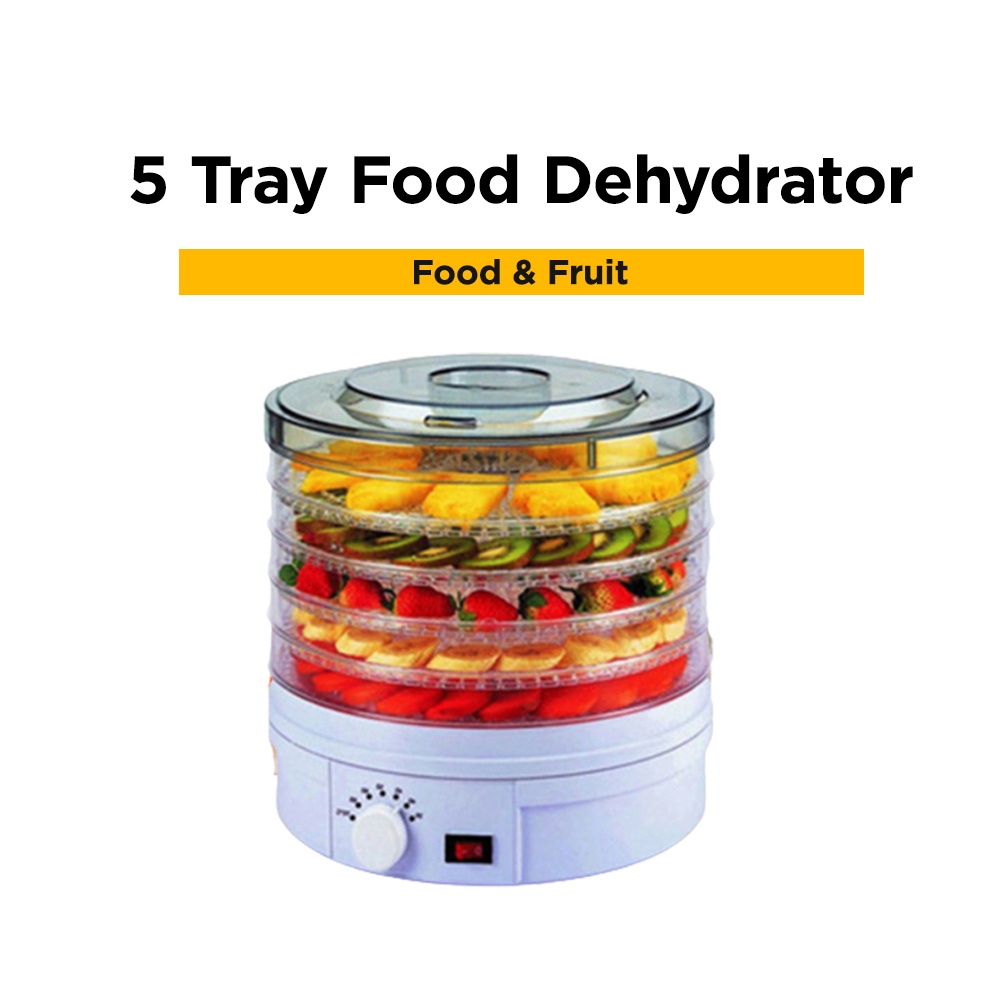 Ready Stock Food Dehydrator Fruit Vegetable Herb Meat Dryer Snacks Food Dryer With 5 Layer Trays