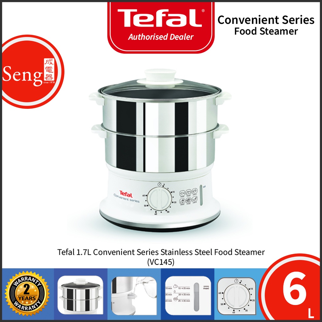 Tefal Convenient Steamer Stainless Steel VC1451 ( VC1451) VC145