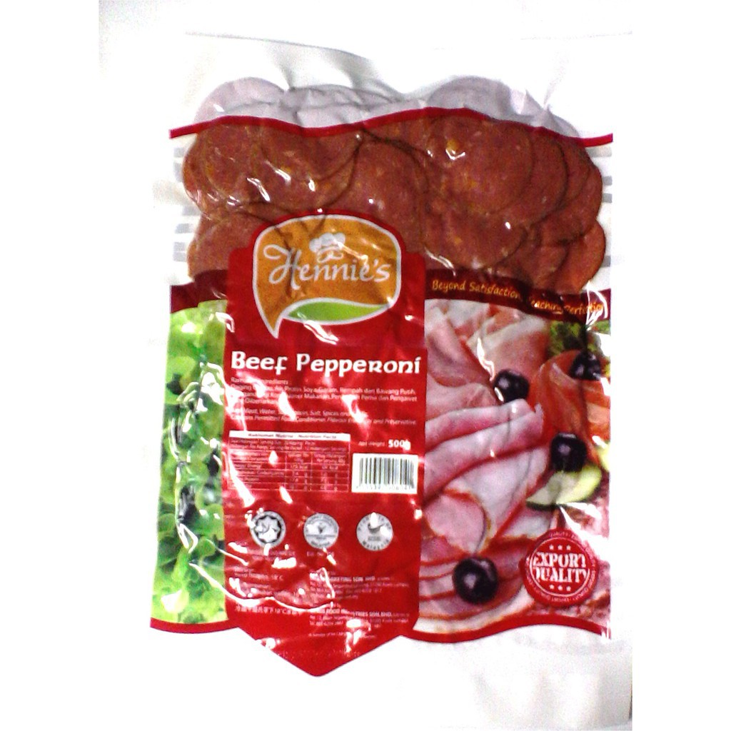 HENNIE'S Beef Pepperoni 500g Shopee Malaysia
