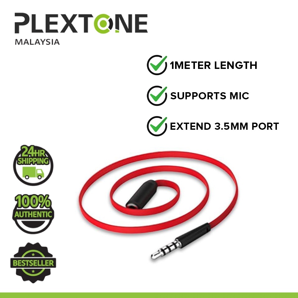 PLEXTONE 3.5mm Extension Audio Cable 4 Poles Male to Female AUX Cable