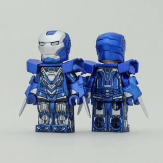 blue iron man lego