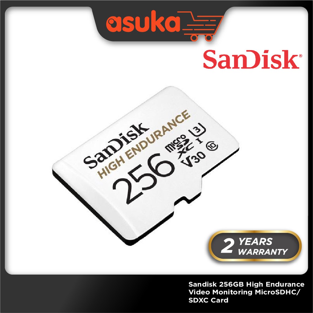 Sandisk 256GB High Endurance Video Monitoring MicroSDHC/SDXC Card