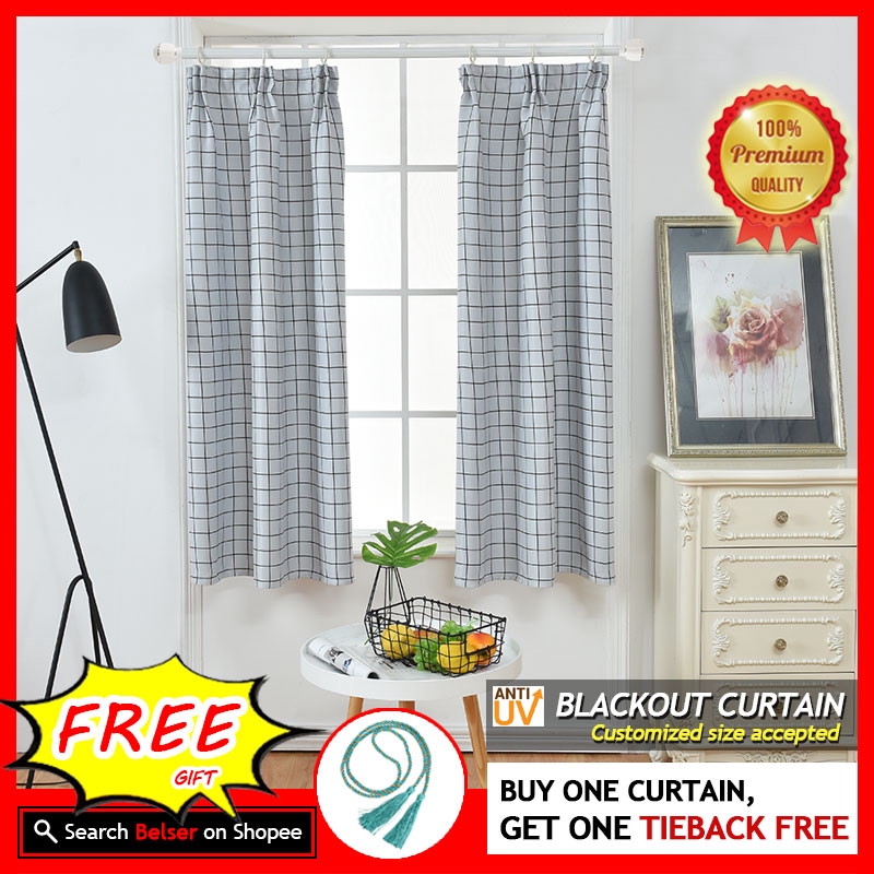 Free Gift Short Curtain Kitchen Curtain Langsir Dapur Square