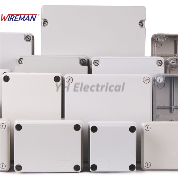 WIREMAN Weatherproof Enclosure Box IP56 /Junction Box/ PVC Electrical Box /autogate /CCTV camera cover box /outdoor