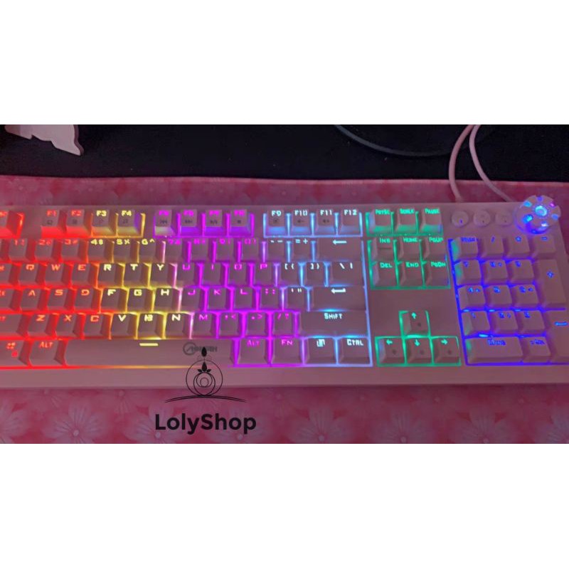Mechanical keyboard with pink led lights Shopee Malaysia