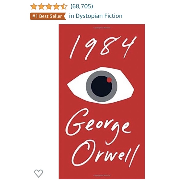 1984 book buku by George Orwell. Numbers 1 bestseller. Tiktok Made Me Buy It! Booktok, Bookstagram, buku trend viral