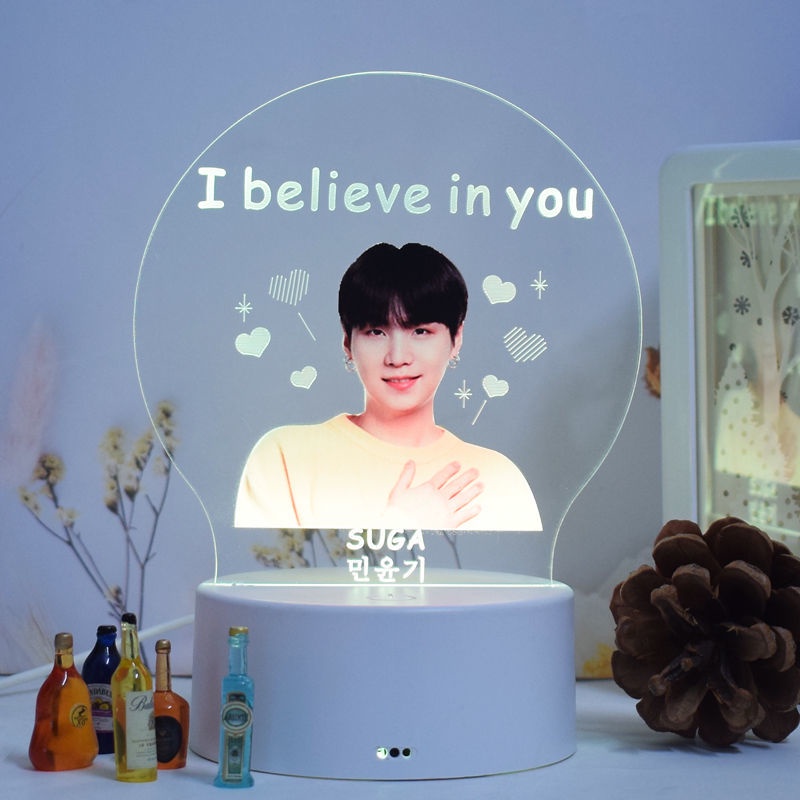 Celebrity Creative Night Light Table Lamp BTS Merchandise Kim Nam Joon Seok Jin Tae Hyung Min Yanqi