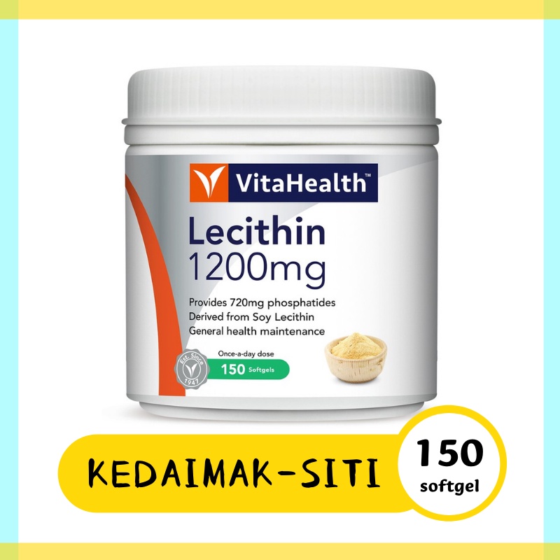 Vitahealth Lecithin 1200mg 150 softgel Shopee Malaysia