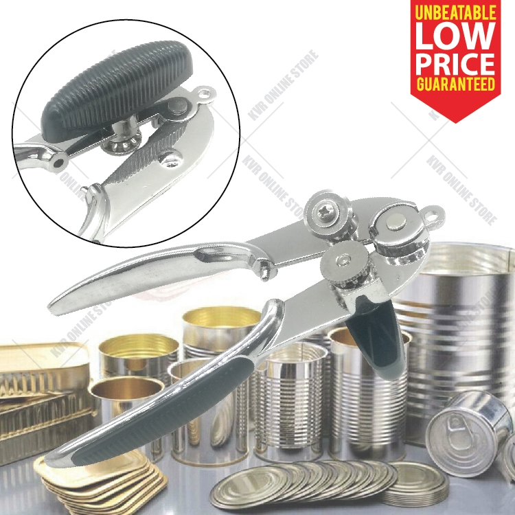 Stainless Steel Can Opener Anti Slip Handle Easy Turn Knob/Alat Pembuka Tin