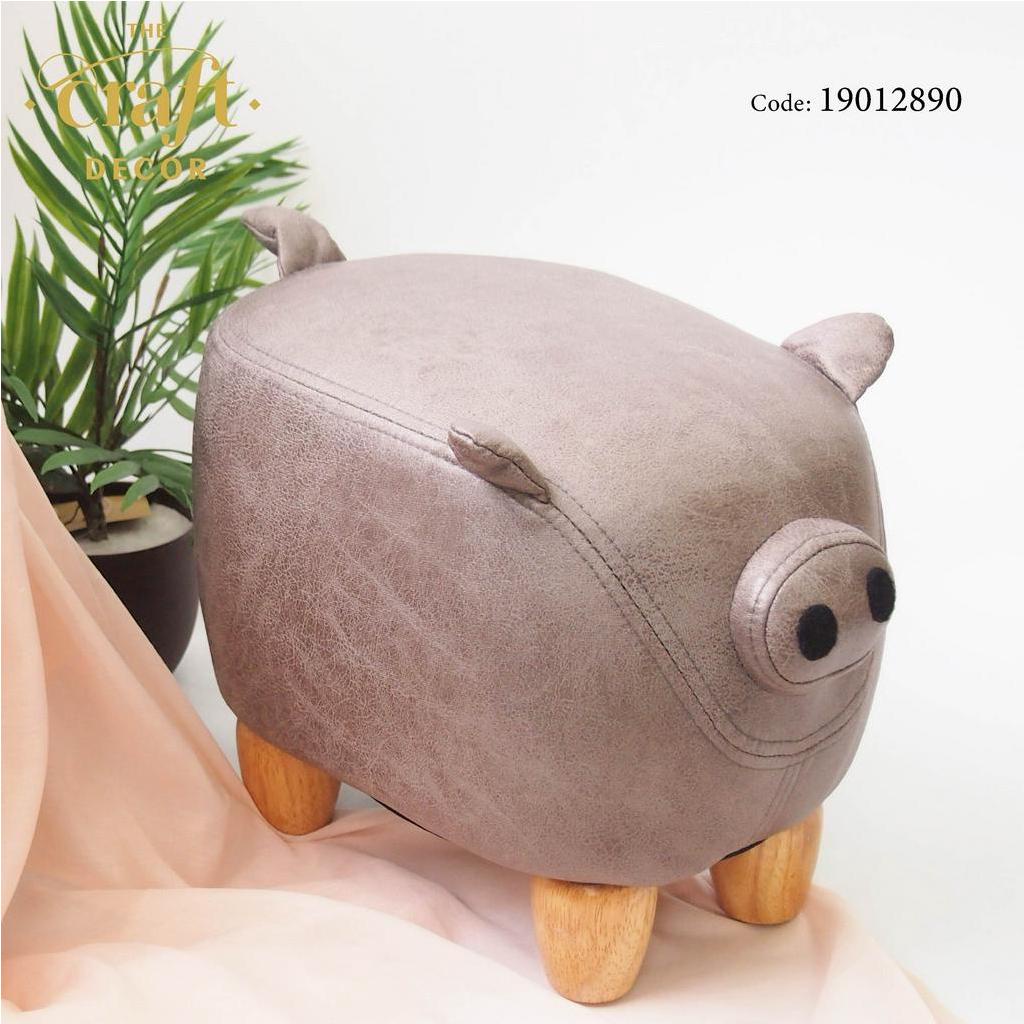 The Craft Decor Pig Animal-shaped Stool | Children's Solid Wood Stool |  Shopee Malaysia