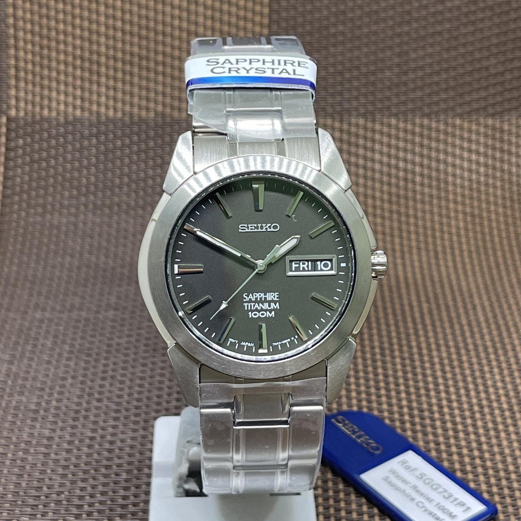 Seiko Men's Silver Titanium Strap Quartz Analog Date Watch SGG731P1 |  Shopee Malaysia